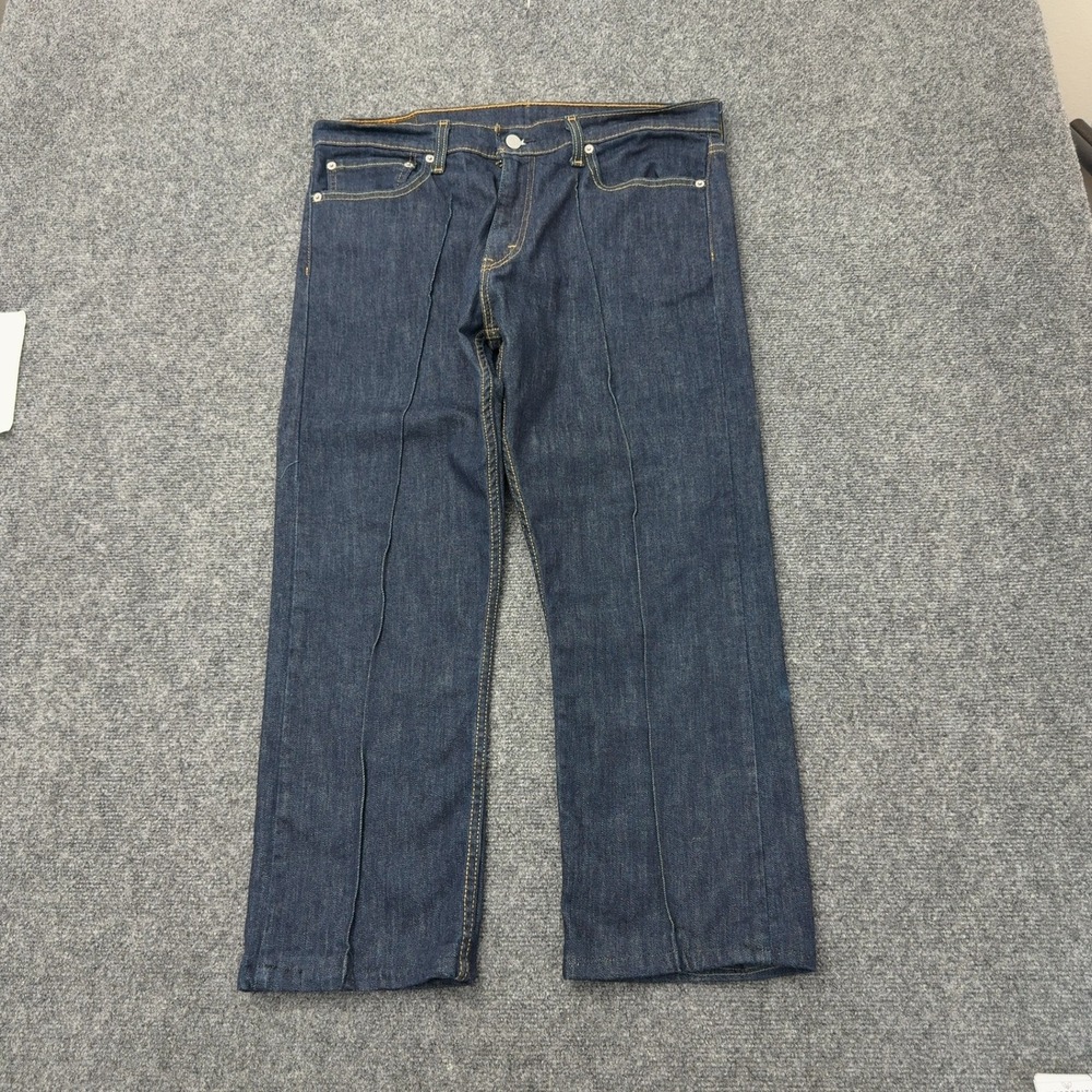 Levis 513 Jeans Mens 34 Blue Denim Slim Straight Casual Classic Workwear